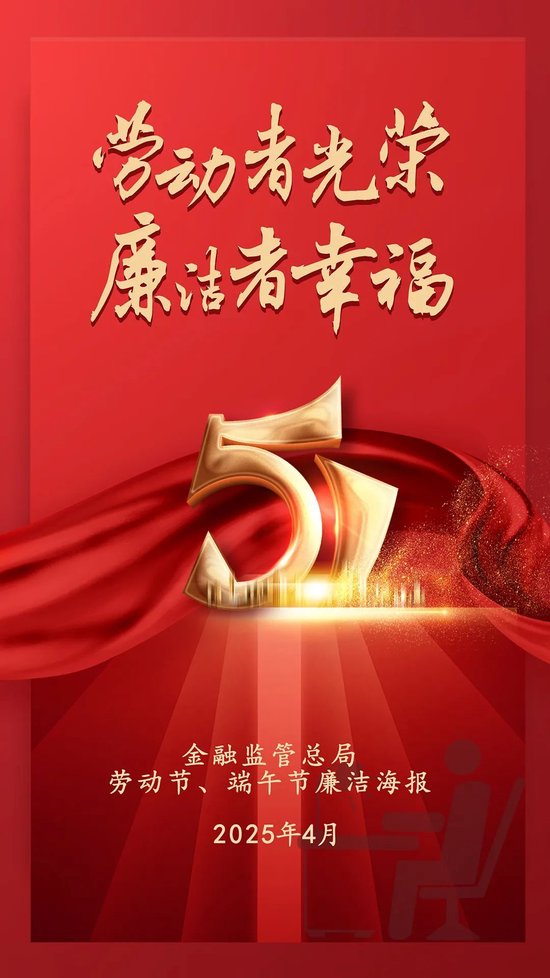 天臣配资 总局党建工作局 驻金融监管总局纪检监察组办公室 劳动节、端午节廉洁海报